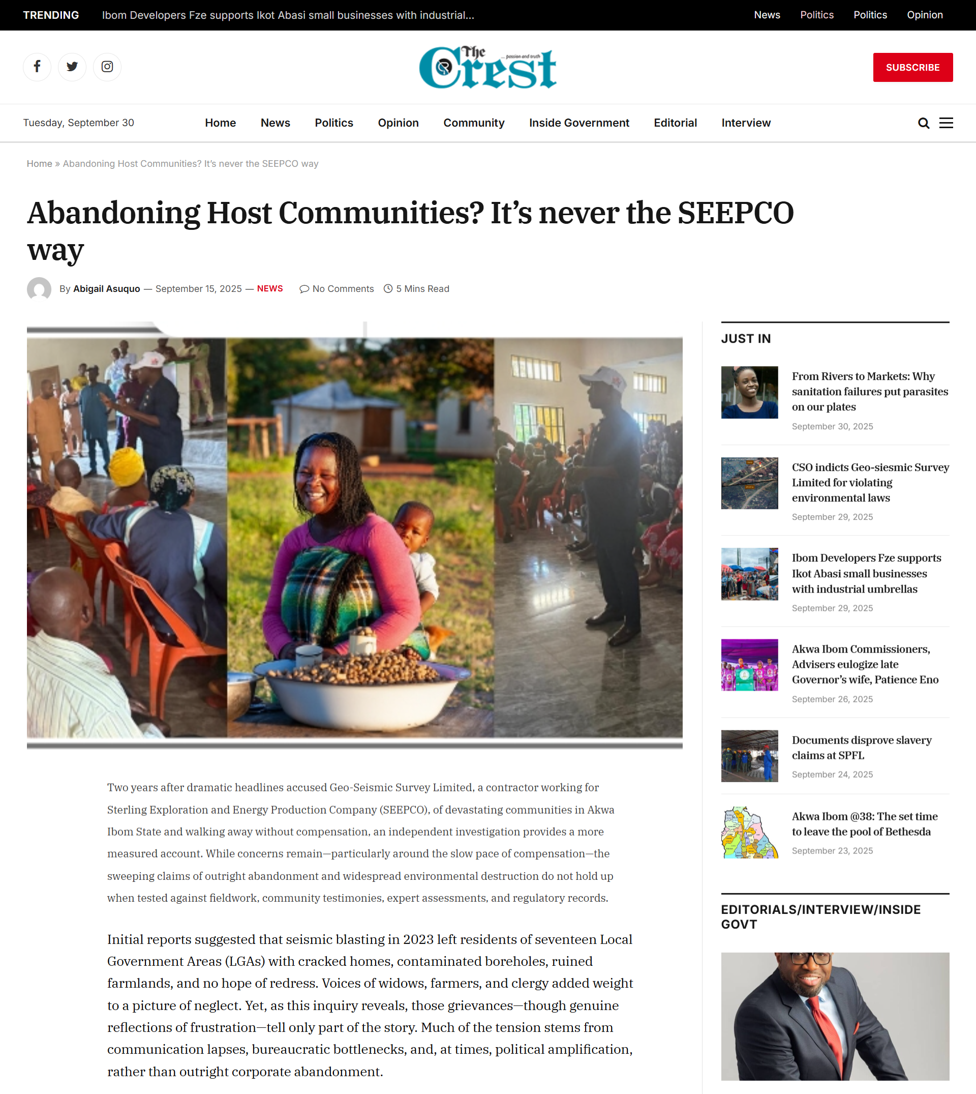 Abandoning Host Communities_ It’s never the SEEPCO way