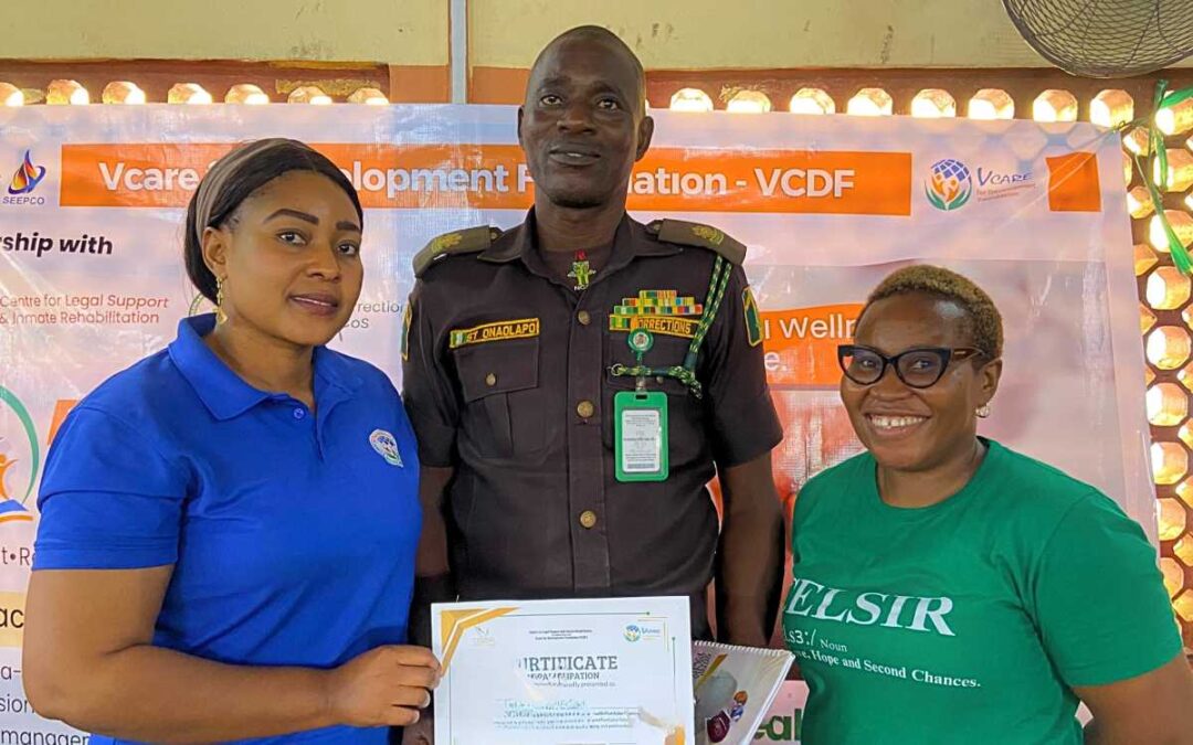 Vcare for Development Foundation, SEEPCO complete mental health first aid training for over 100 Ikoyi inmates