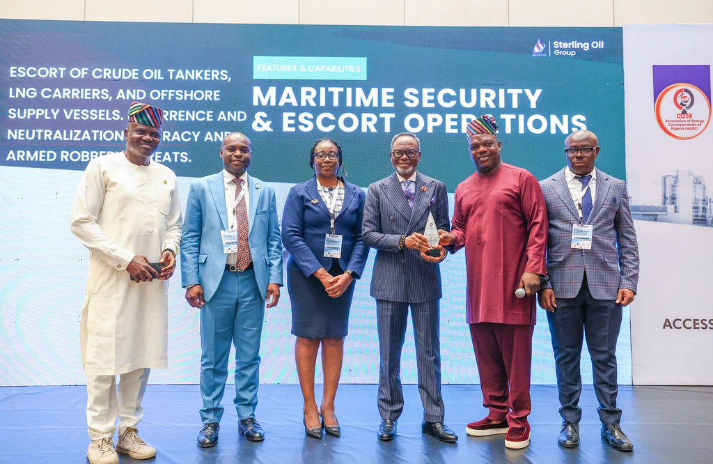 Sterling Oil (SEEPCO) receiving the Government–Private Partner of the Year Award at the 2026 NAEC Annual Energy Conference in Lagos